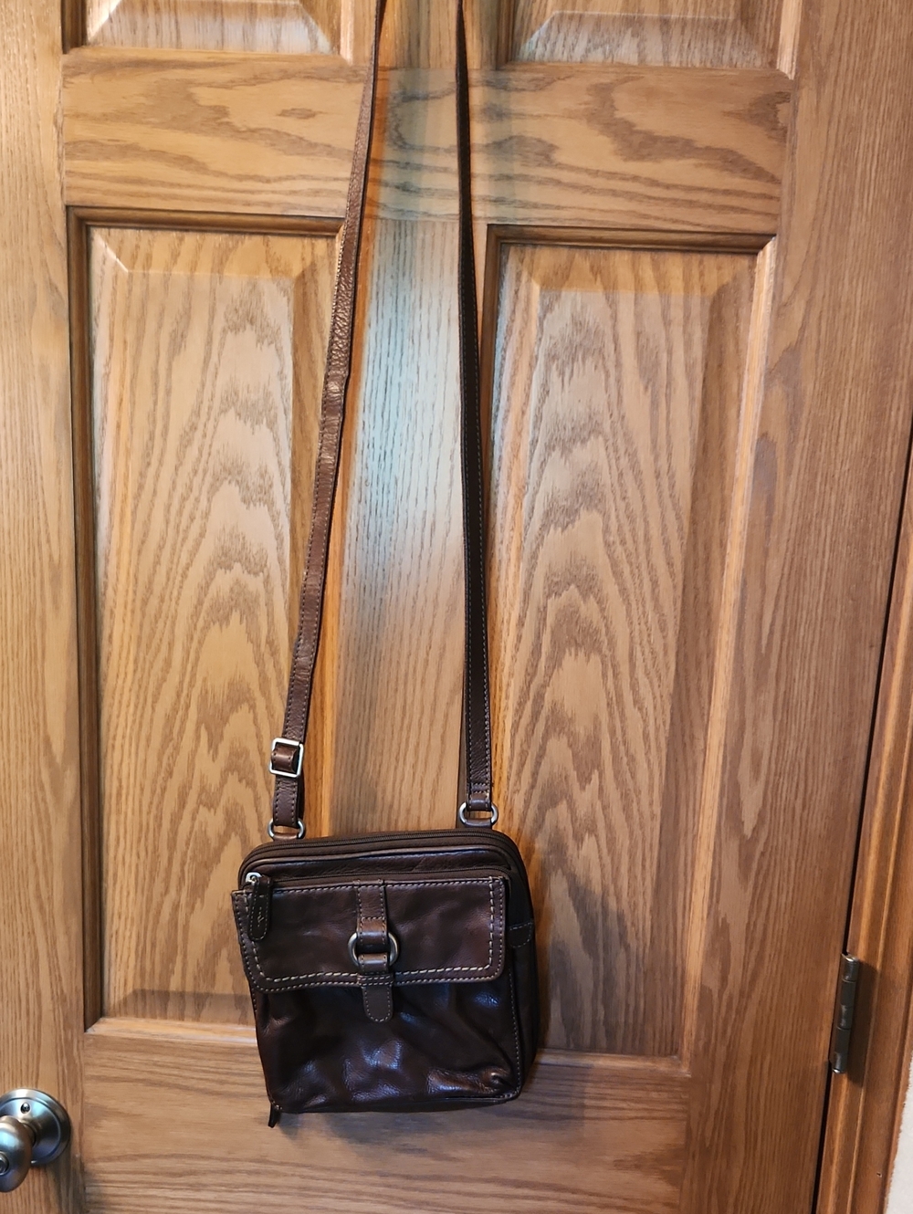 FOSSIL Brown Leather Crossbody Bag